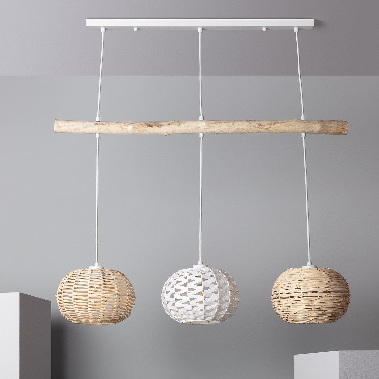 Rattan pendant lights